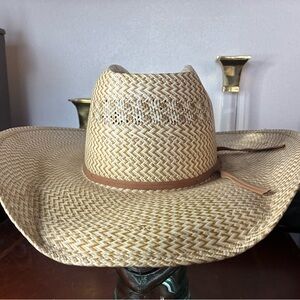 American Hat Company Style 5525 Straw Cowboy Hat, Size 7 1/2 - With Store Tags